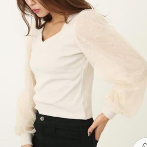 Rienda balloon sleeve blouse